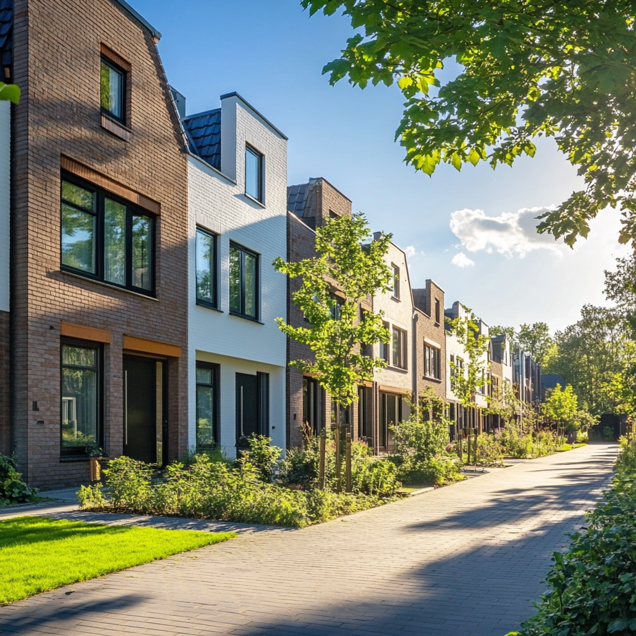 straat met woningen
