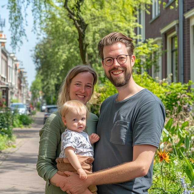 Gezin met klein kind