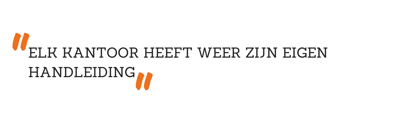 Elk kantoor heeft weer zijn eigen handleiding