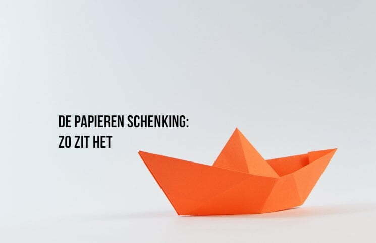 Papieren schenking